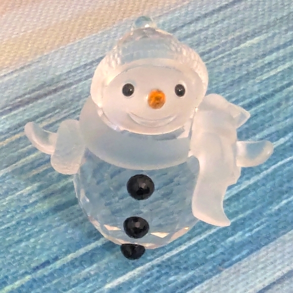 SWAROVSKI CRYSTAL SNOWMAN 250229 RETIRED RARE No Box - Picture 10 of 12